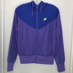 Nike Hooded Windbreaker Jacket Purple Women's S